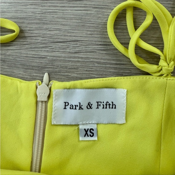 Park & Fifth Neon Yellow Midi Spaghetti Strap Dress - Picture 8 of 15